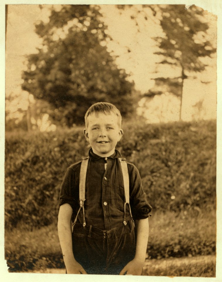 Eight-year old Jack on a Western Massachusetts farm. He is a type of child who is being overworked in many rural districts. See Hine Report, Rural Child Labor, August, 1915. LOC nclc.00298