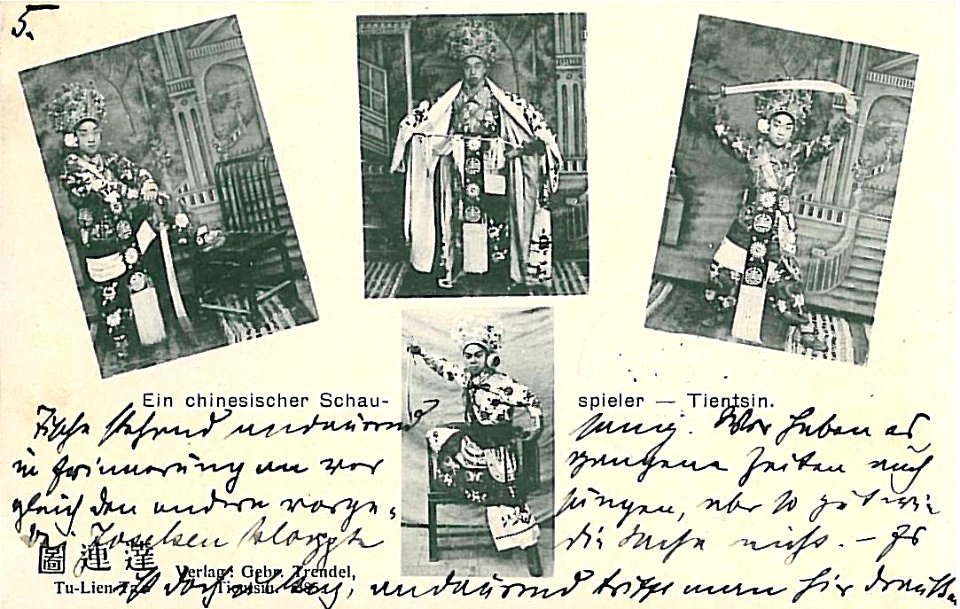Ein chinesischer Schauspieler Tientsin 1905