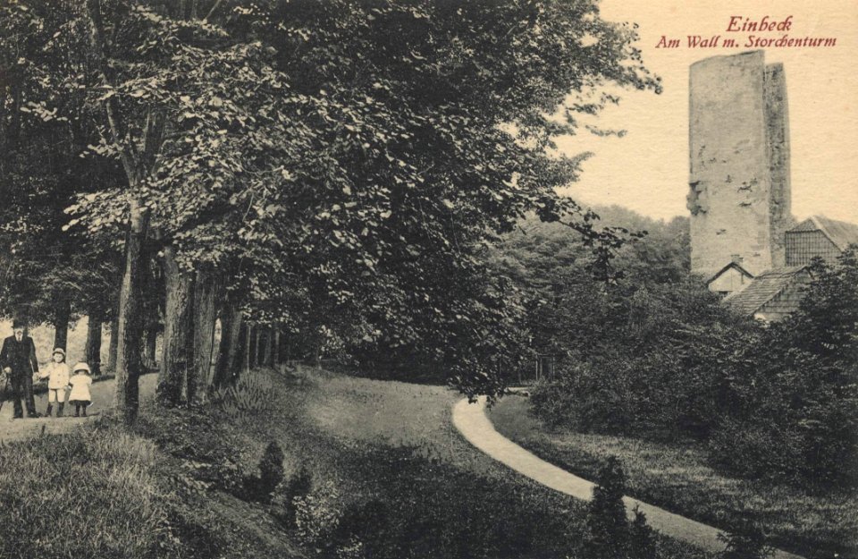 Einbeck, Niedersachsen - Am Wall mit Storchenturm (Zeno Ansichtskarten)