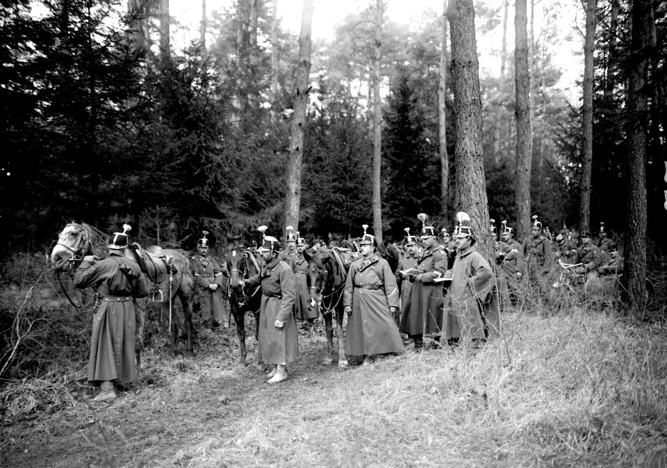 Eine Landwehr Mitrailleur Schwadron im Bereitschaftsraum - CH-BAR - 3241069
