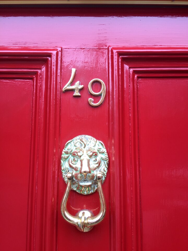 Colorful house entrance house doors