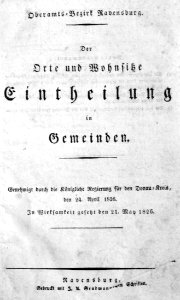 Eintheilung OA Ravensburg 1826 01