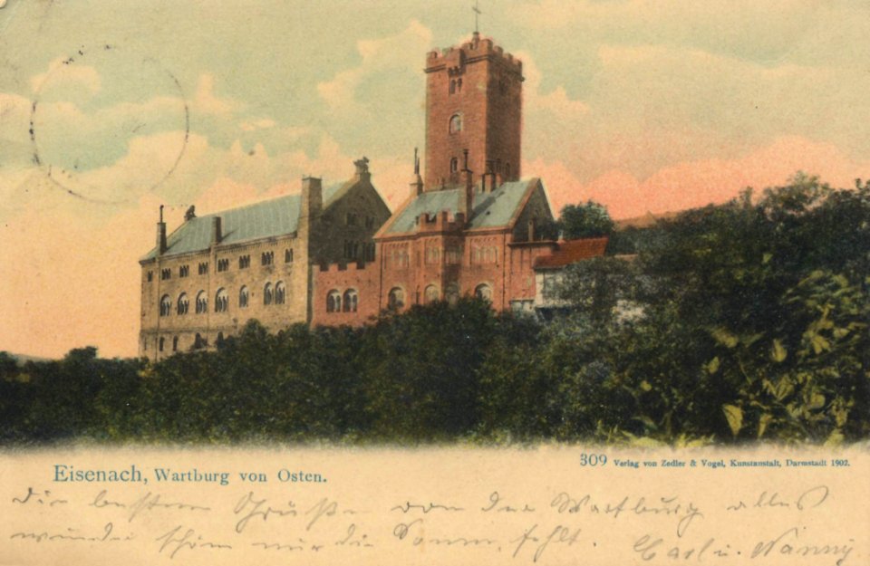 Eisenach (Thür.), Thüringen - Wartburg von Osten (Zeno Ansichtskarten)