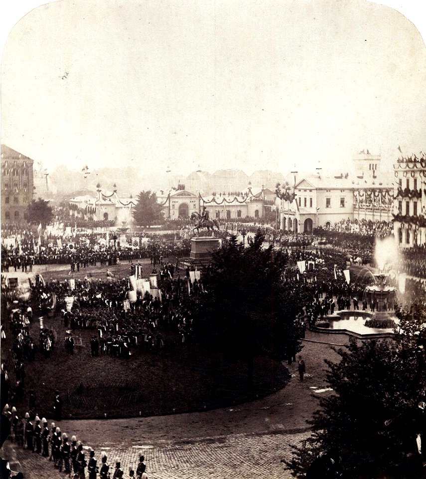 Einweihung des Ernst-August-Denkmals vor dem Hauptbahnhofe, 1861-09-21, IV