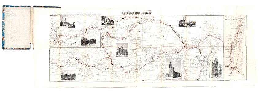 Eisenbahnkarte Linie Paris-Strassburg-Basel HMB 1902-80