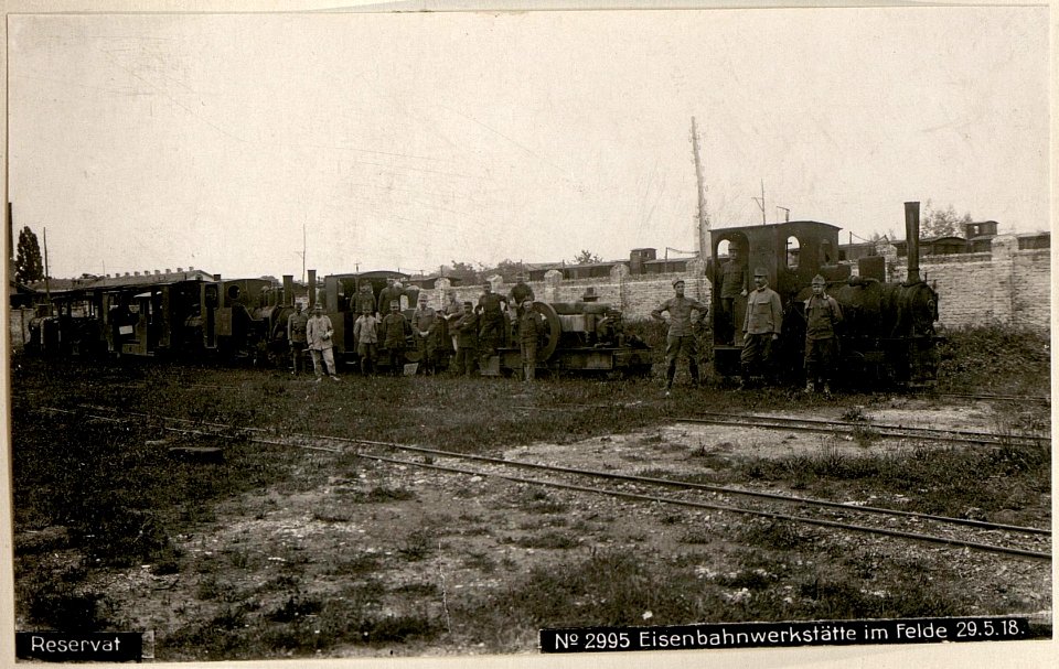 Eisenbahnwerkstätte im Felde am 29.5.1918 (BildID 15618601)