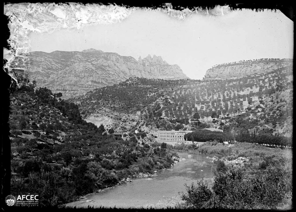 El balneari La Puda de Montserrat a la vora del riu Llobregat (AFCEC MORELLO A 7646)