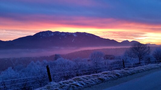 Slovenia winter mountain
