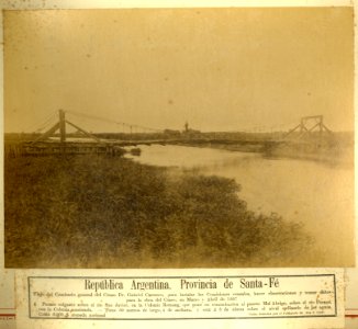 El Chaco Santafesino - 01 - Puente colgante sobre el Río San Javier