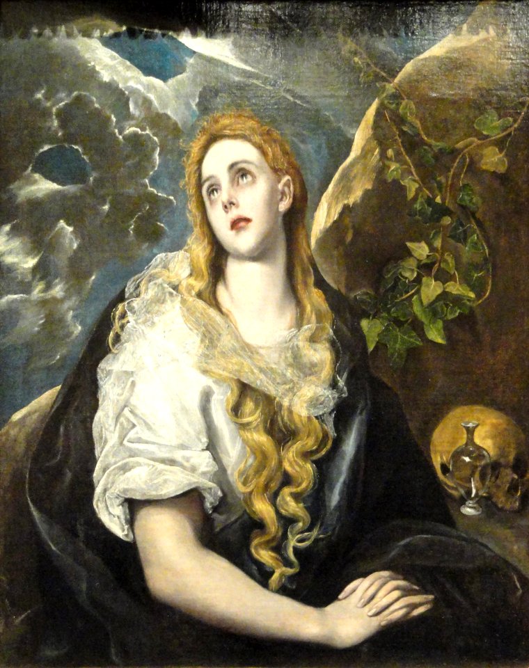 Penitent Magdalene, El Greco, c. 1580-1585 - Nelson-Atkins Museum of Art - DSC08651