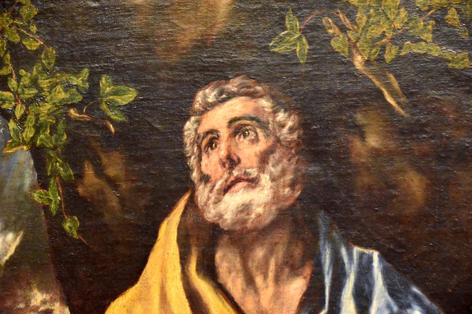 El Greco, Saint Peter Repentant, National Gallery, Oslo (1) (35631222574)