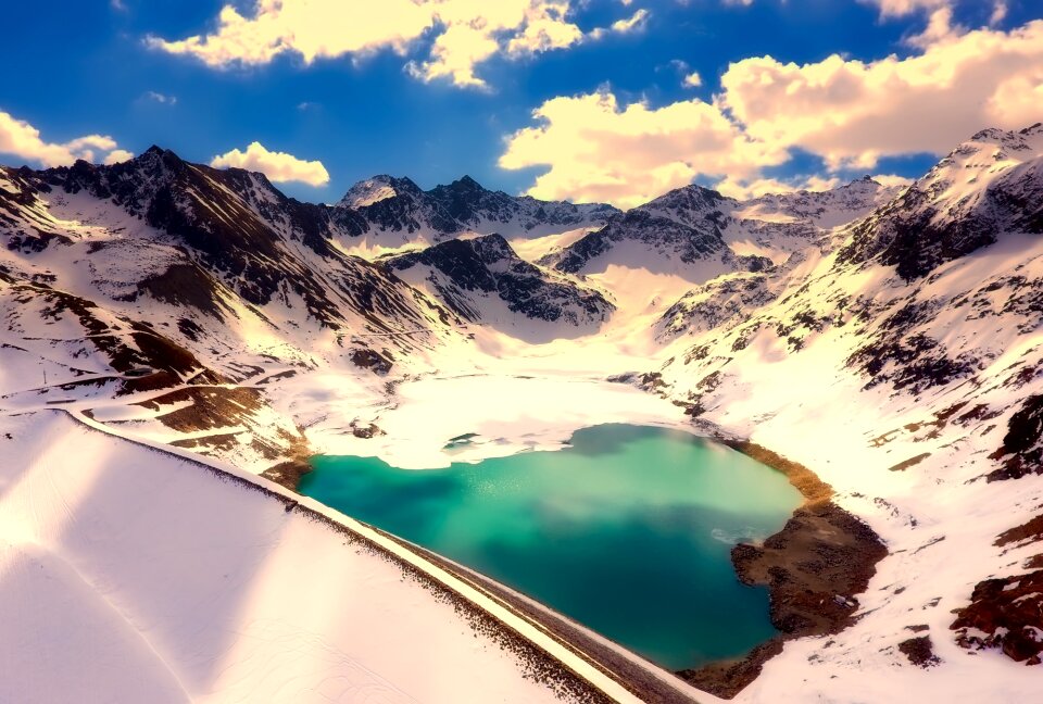 Mountains sky clouds