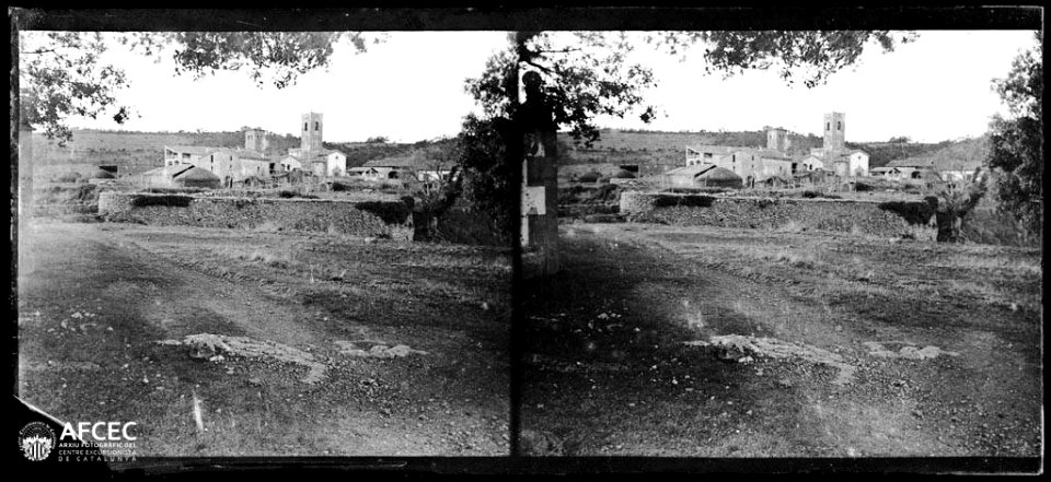 El poble del Bergús des dels afores