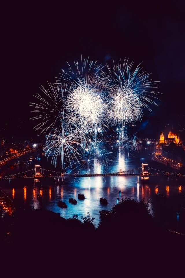 Urban fireworks celebration
