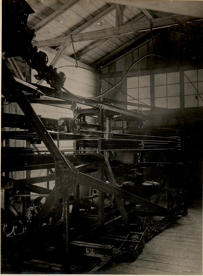 Elektrisch angetriebene Talatation der Seilbahn S.10 ROMBON - BOCENCA. Aufgenommen am 18. Mai 1916. (BildID 15475678)