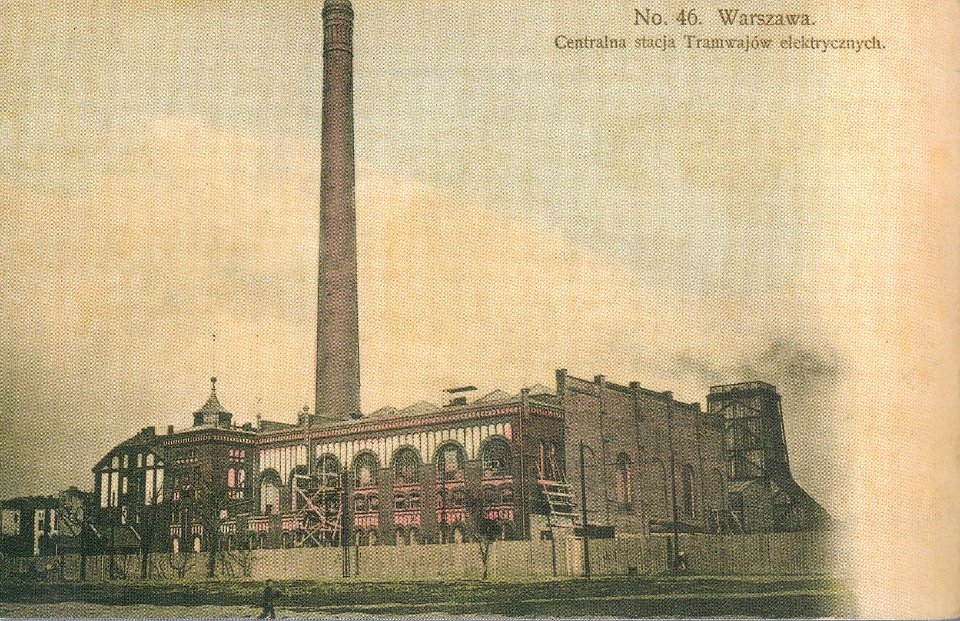 Elektrownia tramwajowa w Warszawie 1908