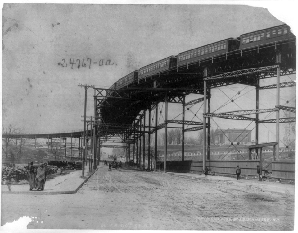 Elevated railroads in New York City- at 110th St. LCCN2004682040