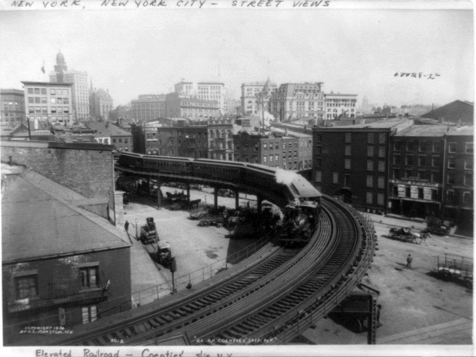 Elevated railroad - Coenties' Slip, N.Y. LCCN2003677430