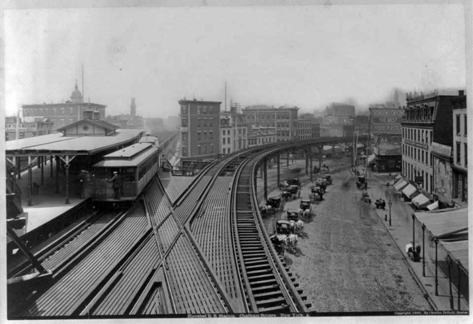 Elevated railroad station, Chatham Square, New York City LCCN2003677345