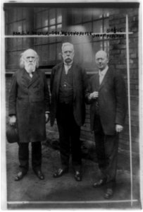 George Wallace Melville, George Westinghouse, and John Macalpine (left to right), full-length portrait, standing, facing front LCCN96509025