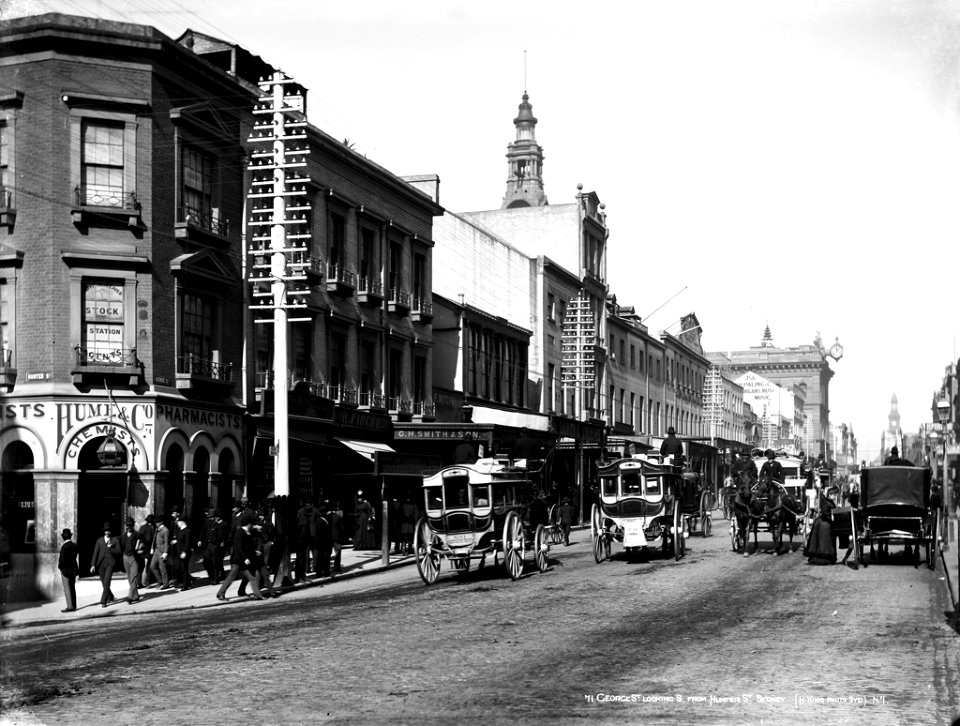 George Street, looking south from Hunter Street, Sydney from The Powerhouse Museum Collection