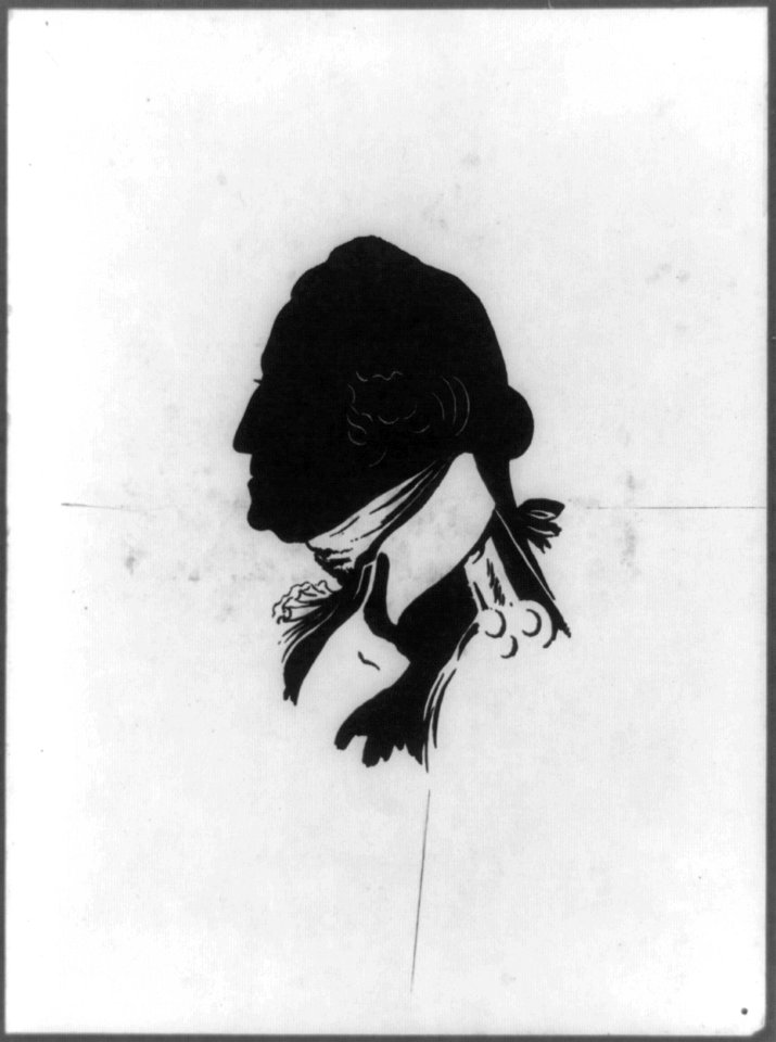 George Washington, head-and-shoulders portrait, facing left, in silhouette LCCN92515044