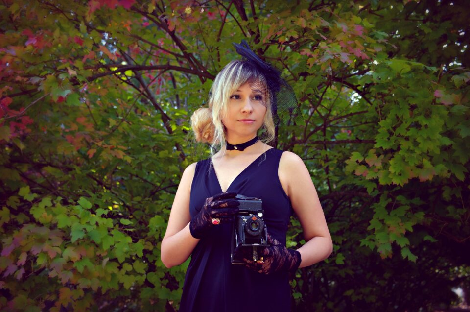 Park woman blonde