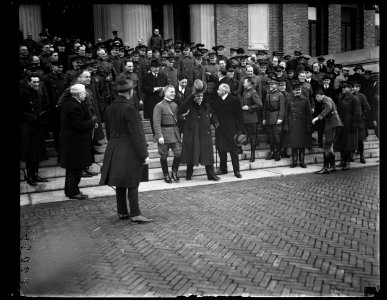 Georges Clemenceau leaving the Army War College in Washington, D.C LCCN2016891861