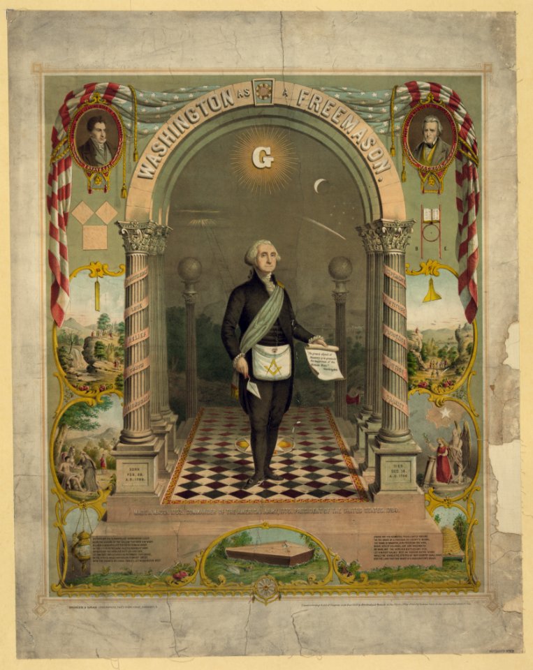 George Washington, freemason 02796u original