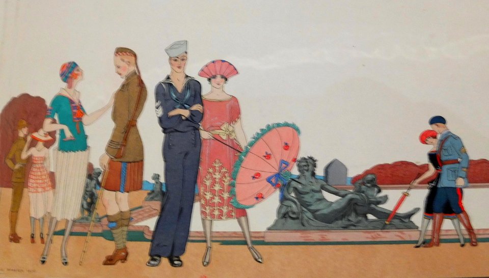 Georges Barbier les Alliés à Versailles illustration 1925