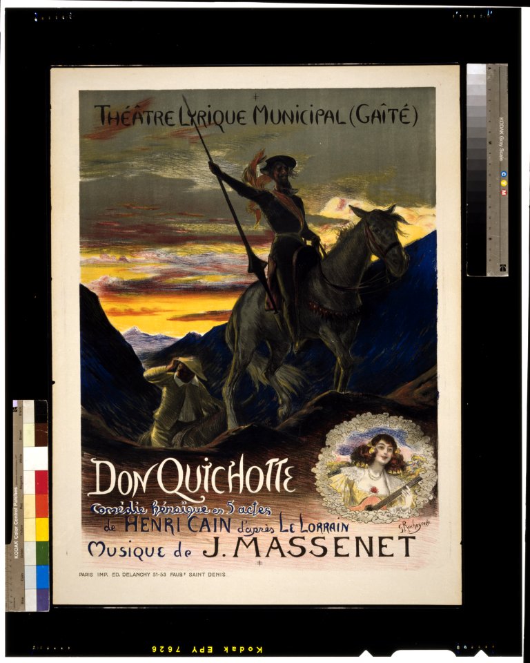 Georges Rochegrosse's poster for Jules Massenet's Don Quichotte - original