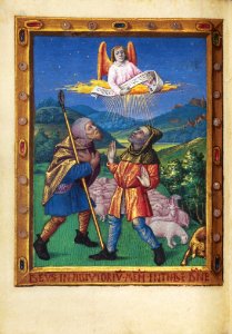 Georges Trubert, The Annunciation to the Shepherds, about 1480-1490
