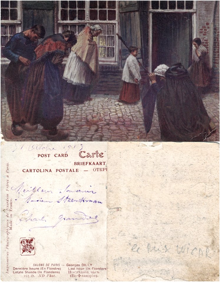 Georges Dilly — La Dernière Heure en Flandre. vº-rº