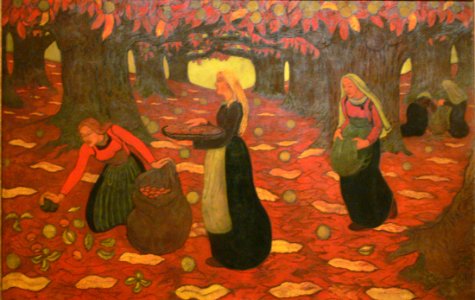 Georges Lacombe - Automne, les ramasseurs de noisettes - without frame