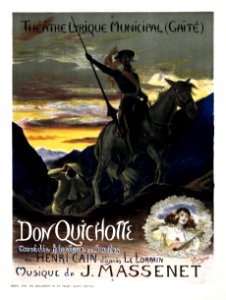 Georges Rochegrosse's poster for Jules Massenet's Don Quichotte