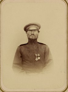Georgievskie kavalery imieiushchie znaki otlichiia voennago ordena. Za dielo pod Aiak-Kudukom 5-go Oktiabria 1870 g. Ural. Kaz. V. riad. Chestnakov LCCN2007680311