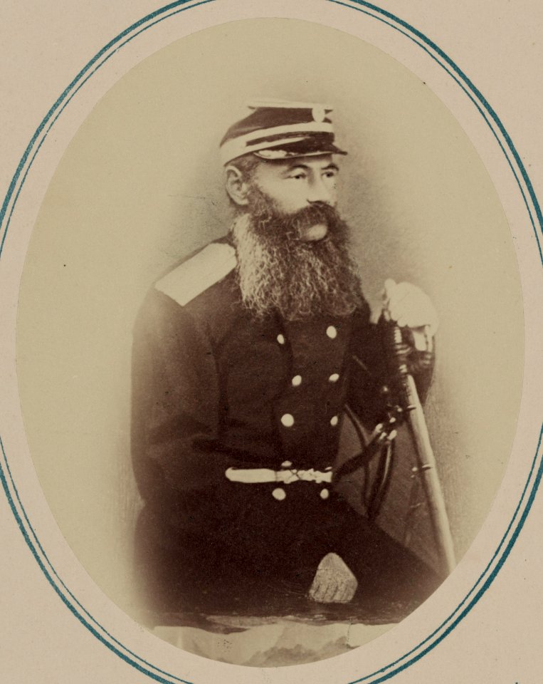 Georgievskie kavalery i nagrazhdennye zolotym oruzhiem. Za vziatie Khodzhenda. 24-go Maia, 1866 g. Pol. 7-go T.L.B. P. G. Fovitskii LCCN2007678421