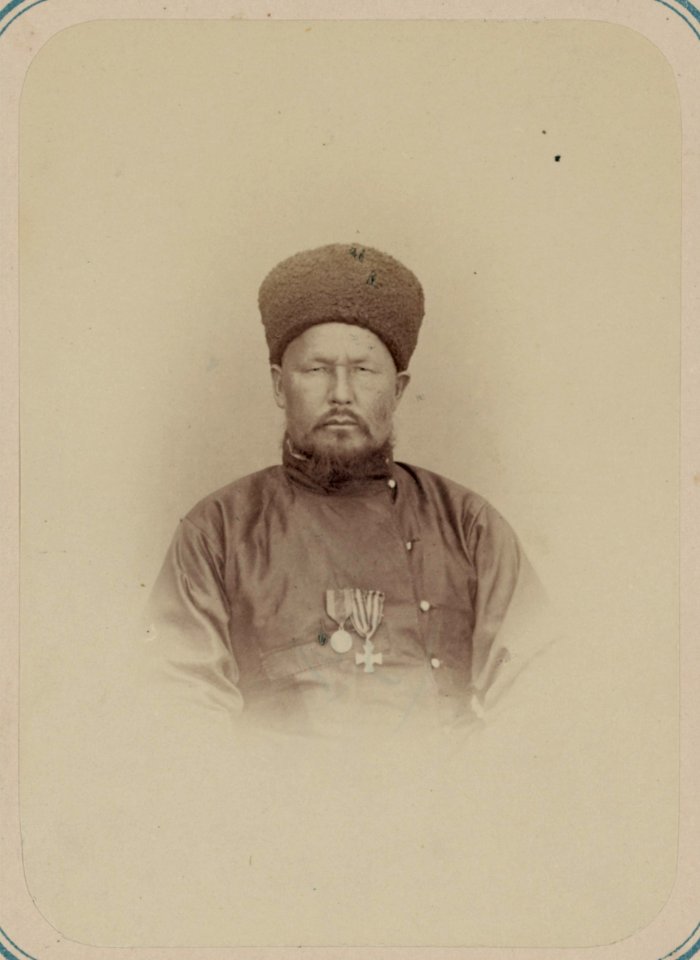 Georgievskie kavalery imieiushchie znaki otlichiia voennago ordena. Za vziatie Ak-Mecheti (forta perovskii) 22 Iiunia 1853 g. Kirgiz Safarov LCCN2007678407
