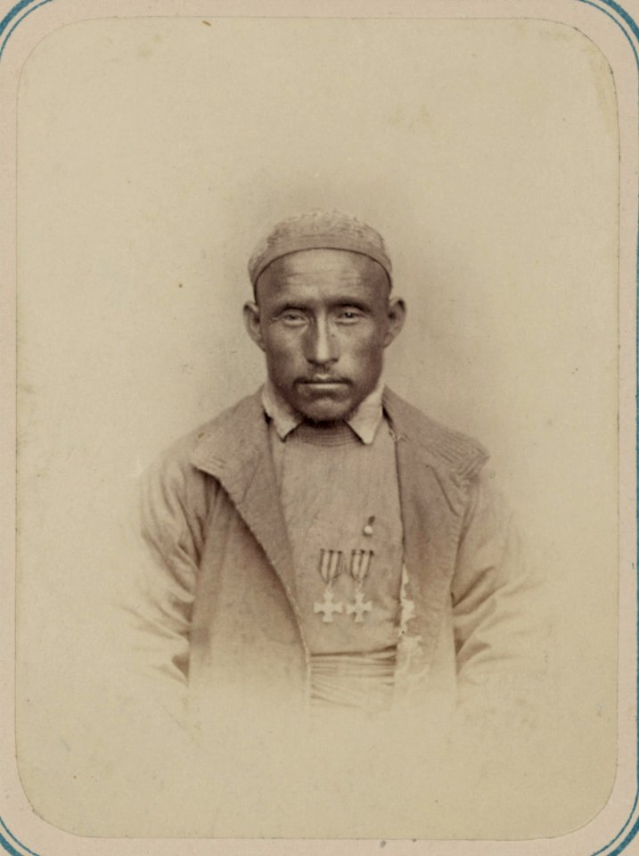 Georgievskie kavalery imieiushchie znaki otlichiia voennago ordena. Za dielo pod Ikanom 5-7-go Dekabria 1864 g. Kirgiz Dzhar Mogomed (sic) LCCN2007678413