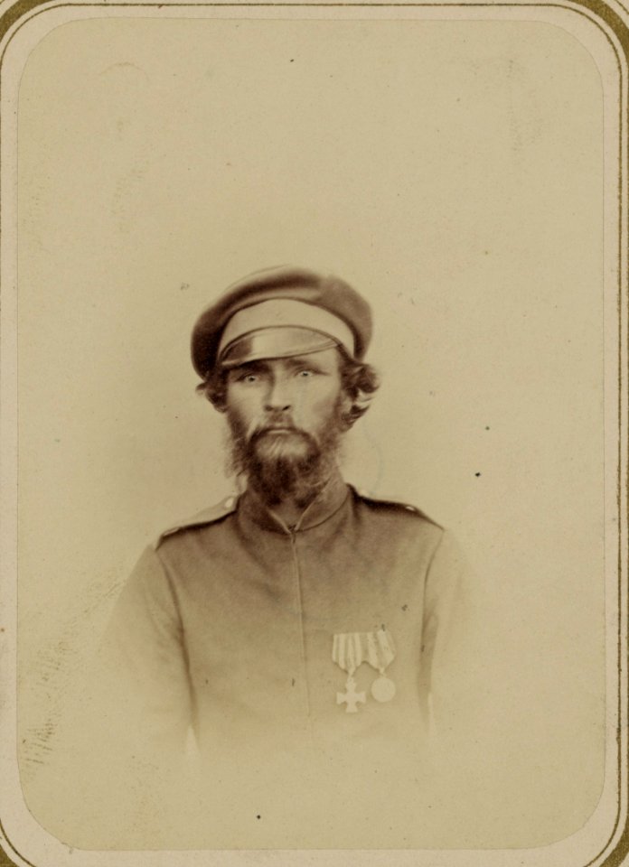 Georgievskie kavalery imieiushchie znaki otlichiia voennago ordena. Za vziatie ukr. Dizag (sic) 18-go Oktiabria 1866 g. Ural. Kaz. V. kaz. Sobolev LCCN2007678486