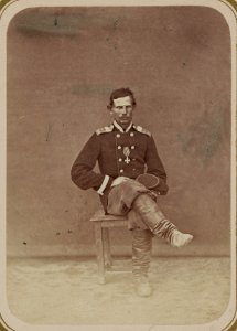 Georgievskie kavalery imieiushchie znaki otlichiia voennago ordena. Za dielo pod Ir-Dzharom 8-go Maia 1866 g. 3-go Turk. Lin. Bat. unt.-of. Lunegov LCCN2007678439