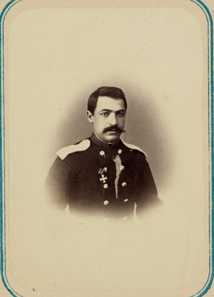 Georgievskie kavalery imieiushchie znaki otlichiia voennago ordena. Za dielo na Zyrabulakskikh vysotakh 2-go Iiunia 1868 g. Podpor. N. P. Startsev LCCN2007680303
