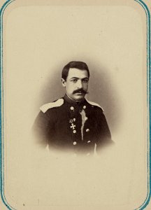 Georgievskie kavalery imieiushchie znaki otlichiia voennago ordena. Za dielo na Zyrabulakskikh vysotakh 2-go Iiunia 1868 g. Podpor. N. P. Startsev LCCN2007680303