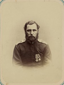 Georgievskie kavalery imieiushchie znaki otlichiia voennago ordena. Za vziatie ukriepleniia Ura-Tiube 2-go Oktiabria 1866 g. Orenb. Kaz. V. ur. Krasil'nikov LCCN2007678469