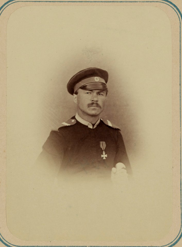 Georgievskie kavalery imieiushchie znaki otlichiia voennago ordena. Za vziatie ukriep. Kitab 13-go Avgusta 1870 goda. Orenb. Kaz. V. uriadn. Diugaev LCCN2007680326