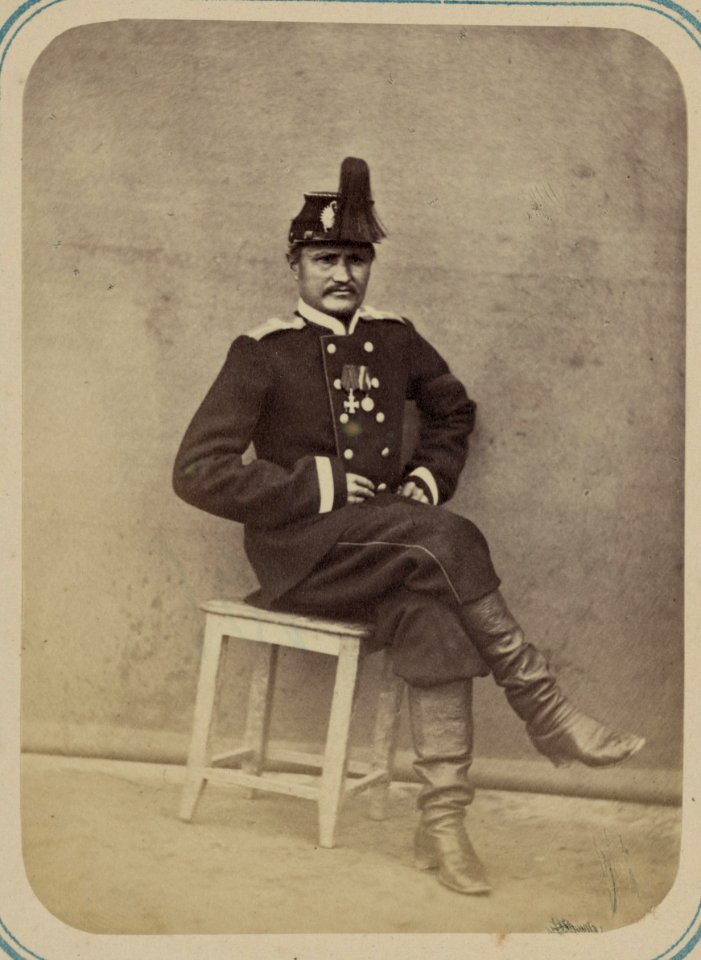 Georgievskie kavalery imieiushchie znaki otlichiia voennago ordena. Za vziatie ukriepleniia Ura-Tiube 2-go Oktiabria 1866 g. 6-go Turk. Lin. Batal. unt.-of. Ivanov LCCN2007678466