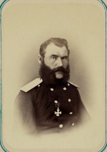 Georgievskie kavalery imieiushchie znaki otlichiia voennago ordena. Za vziatie ukriepleniia Ura-Tiube 2-go Oktiabria 1866 g. Praporshch. A. G. Popov LCCN2007678458
