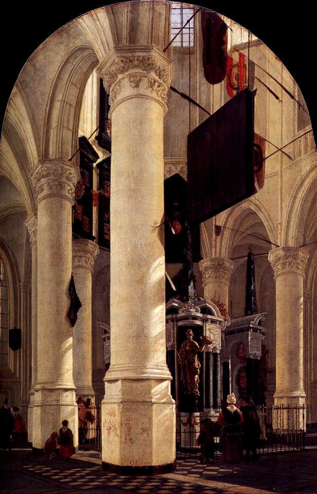 Gerard Houckgeest - The Nieuwe Kerk in Delft with the Tomb of William the Silent - WGA11751