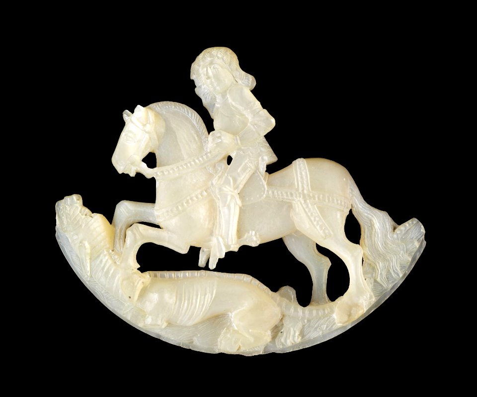German - Appliqué with Saint George Slaying the Dragon - Walters 7221