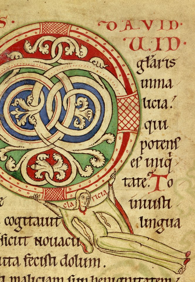 German - Claricia Psalter - Walters W26 - Obverse Detail